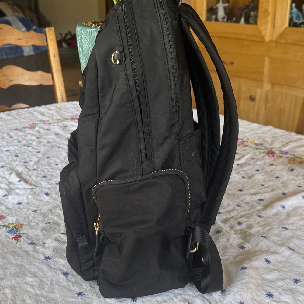 Tumi Black Backpack with Gold Hardware - Picture 3 of 15